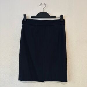 J. Crew Navy Pinstripe Pencil Skirt (Size 0)